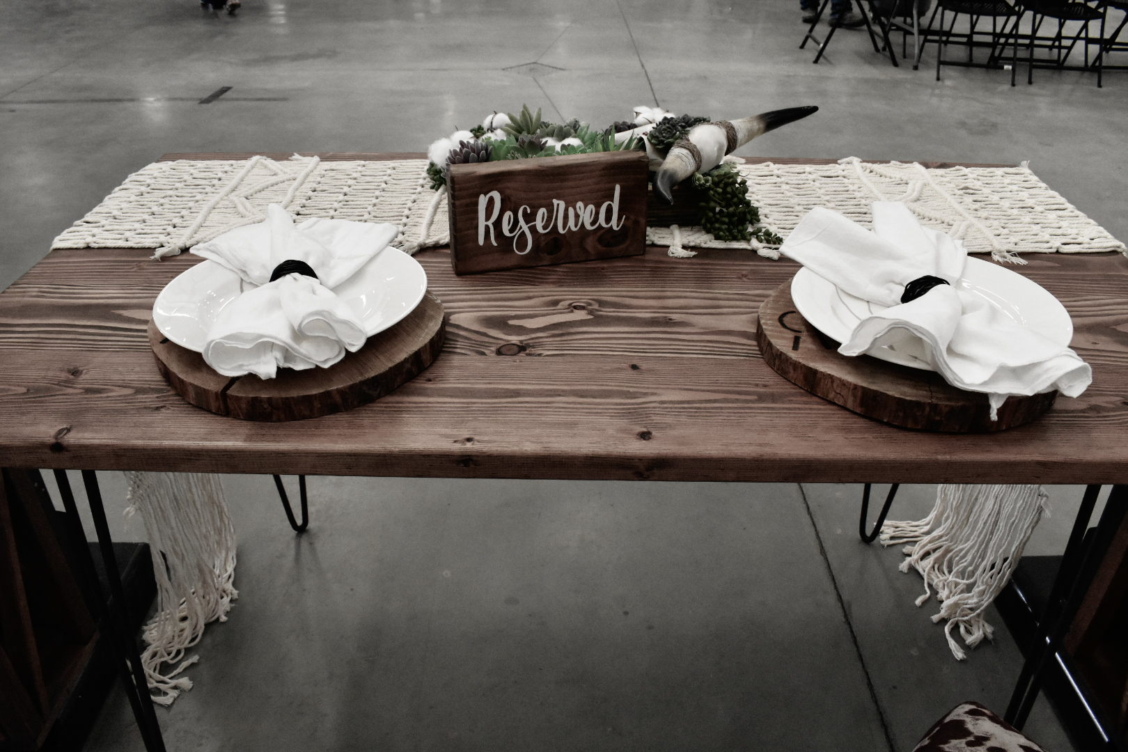 Hairpin Farmhouse Table =$45