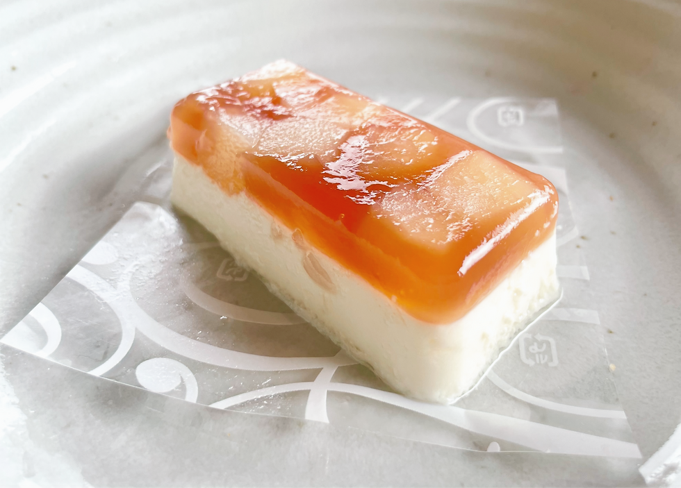 No bake cheesecake with peach jelly topping from Lawson.