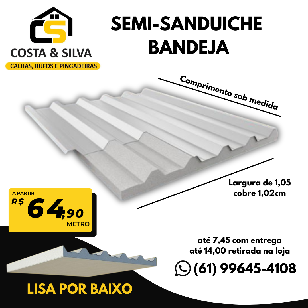 Semi-Sanduíche - Modelo Bandeja