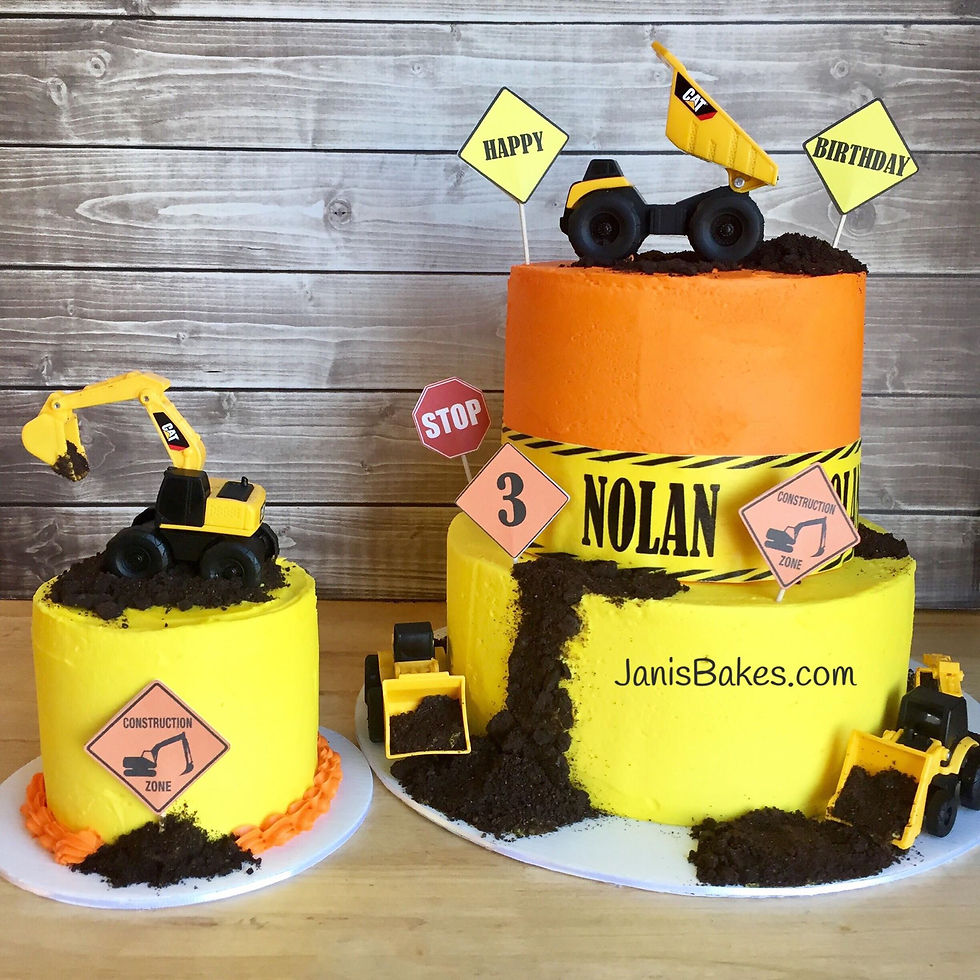 Construction Cake and Smash Cake