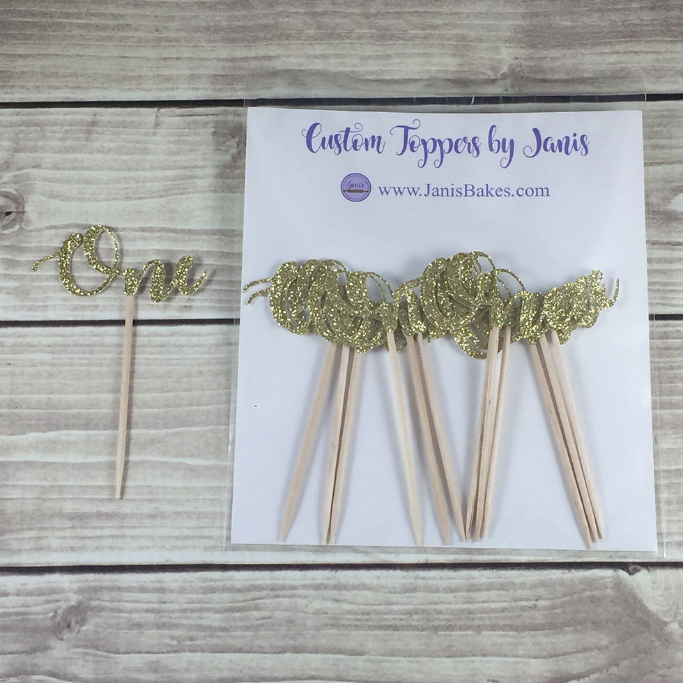 One Cupcake Toppers