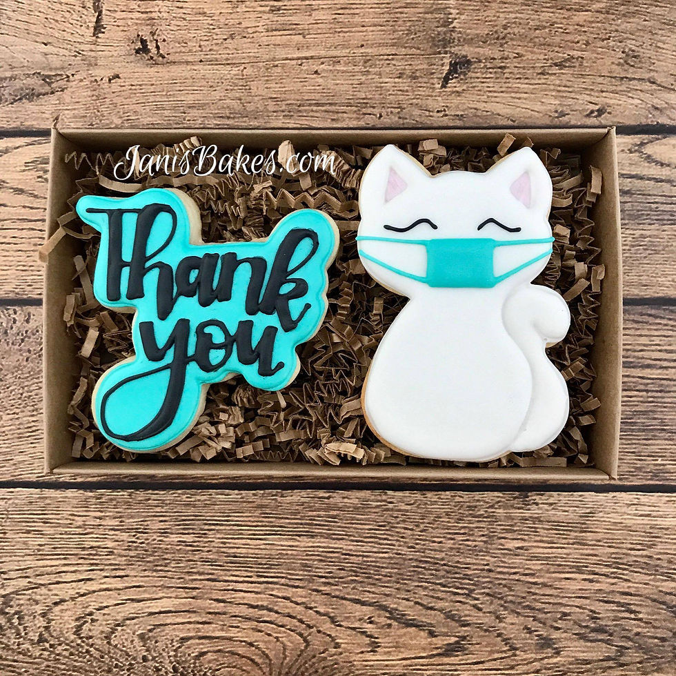 Thank You Cat Cookies