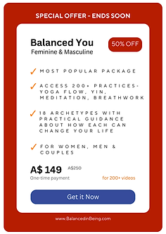 Feminine and masculine archetypes yoga practices online