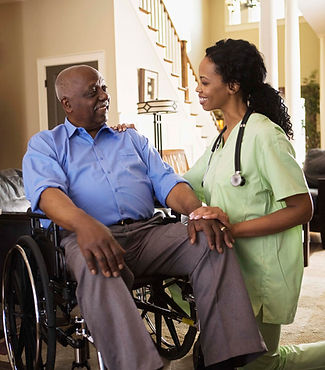 Caregiver Assisting Man
