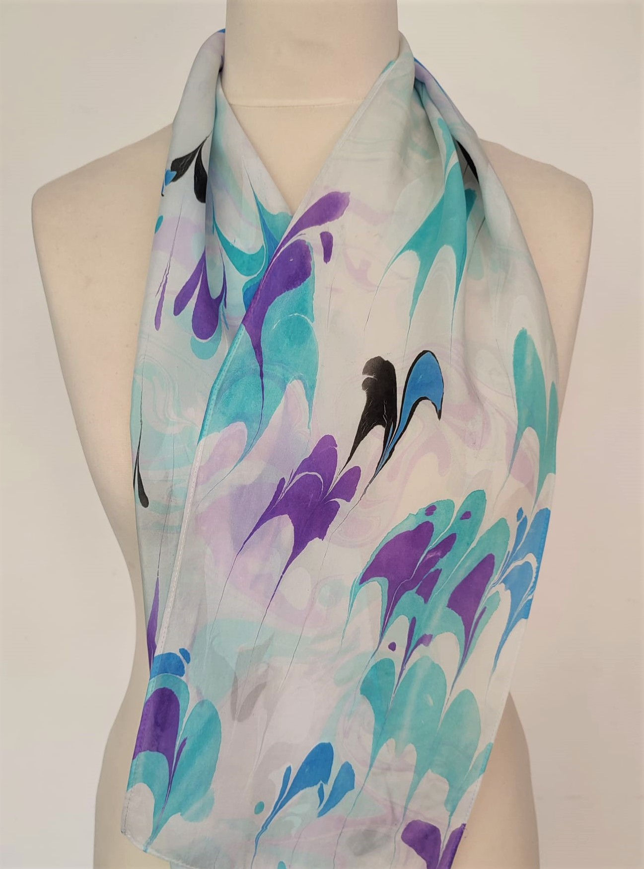 צעיף משי טהור 20X137 ס"מ