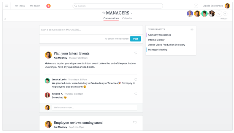 asana communication