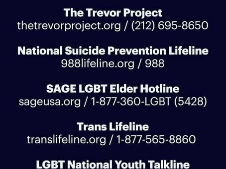 LGBTQ+ Support Lines