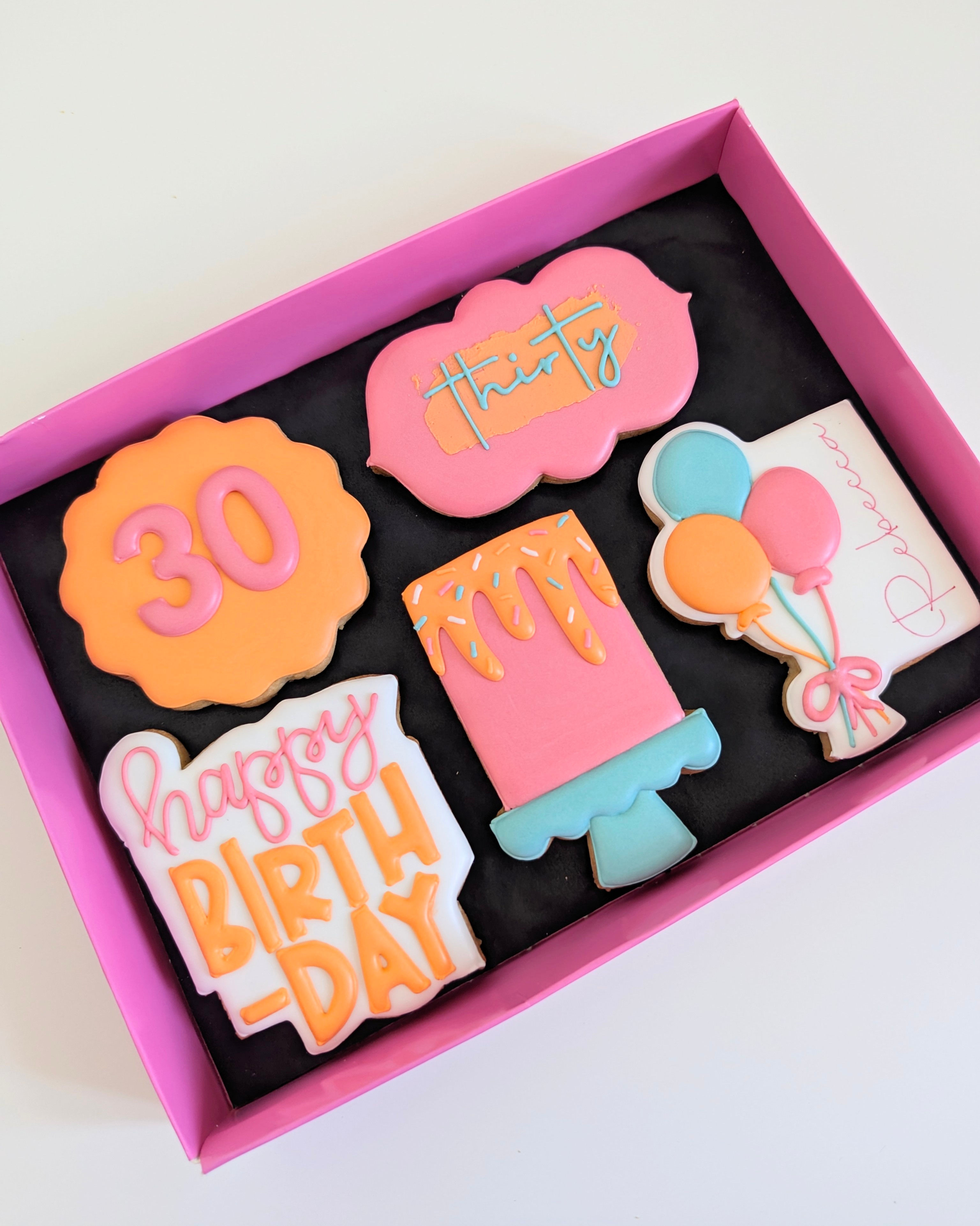 Personalised Milestone Birthday Biscuit Gift Set