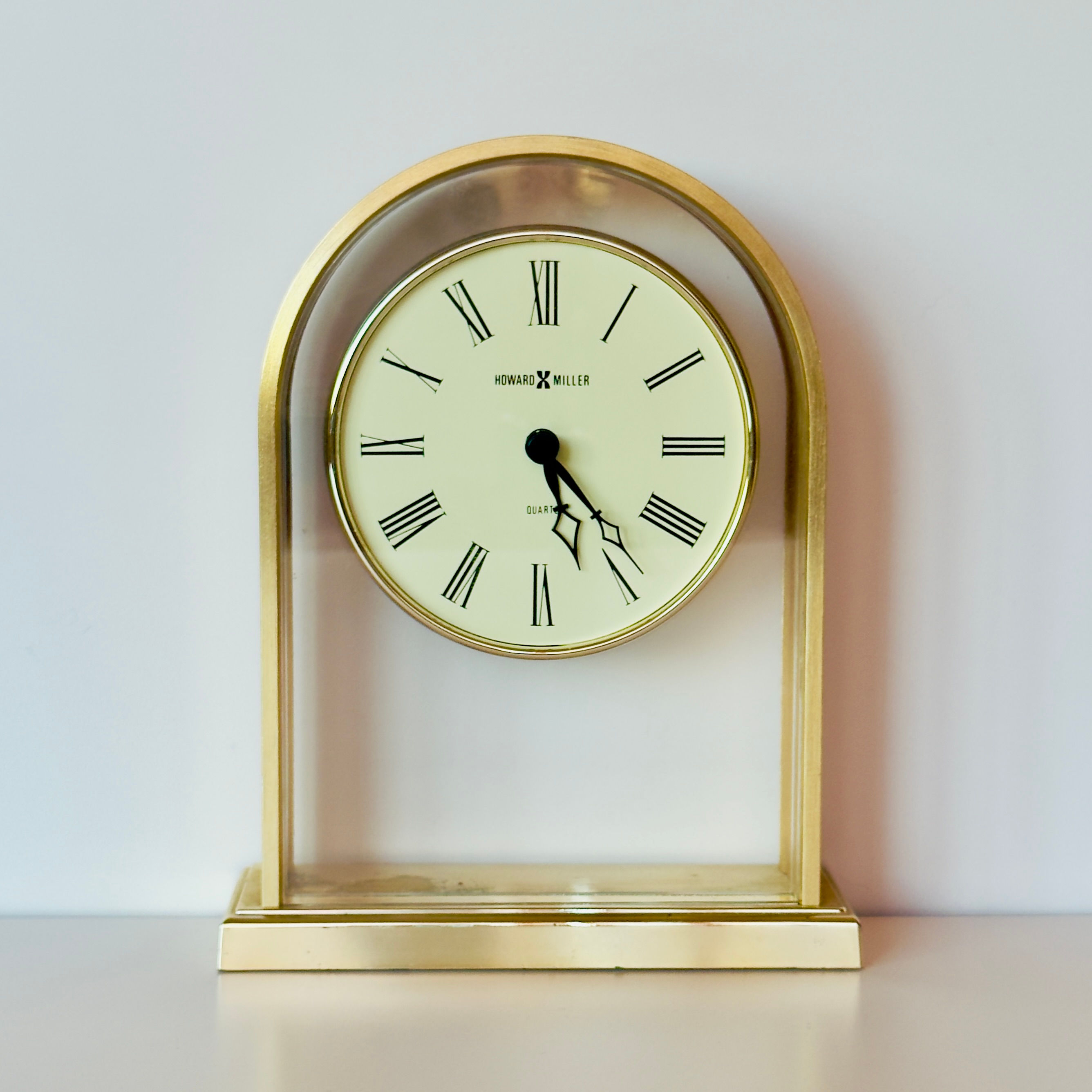 vintage gold mantel clock
