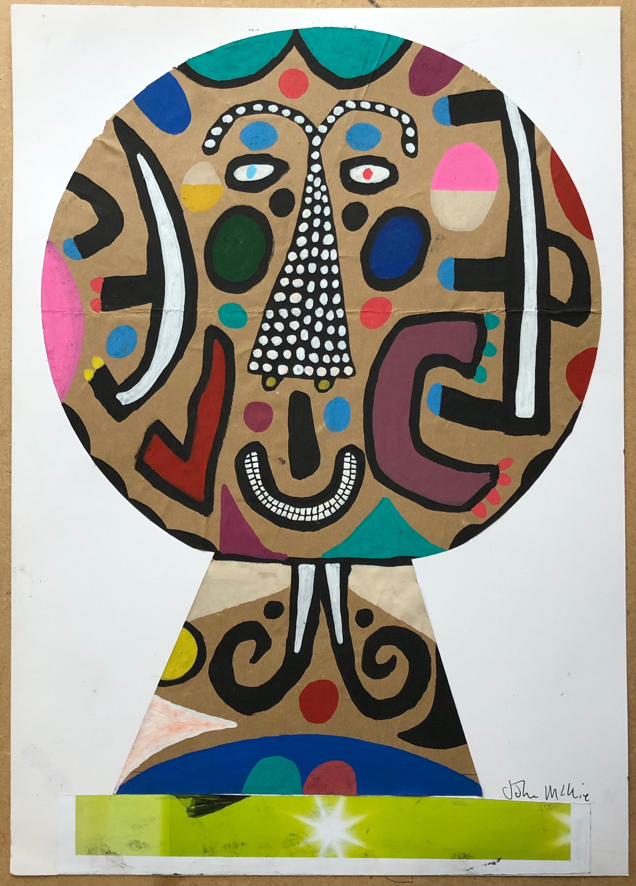 Man’s Head. 16.5” x 11.7”.