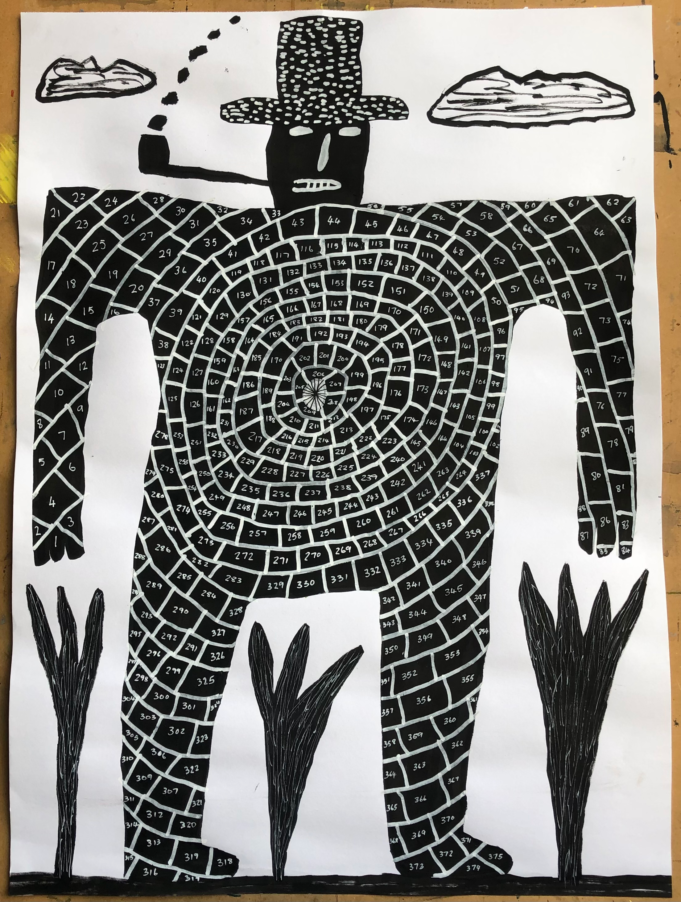 Made From Numbers. 22.7” x 16.5”.