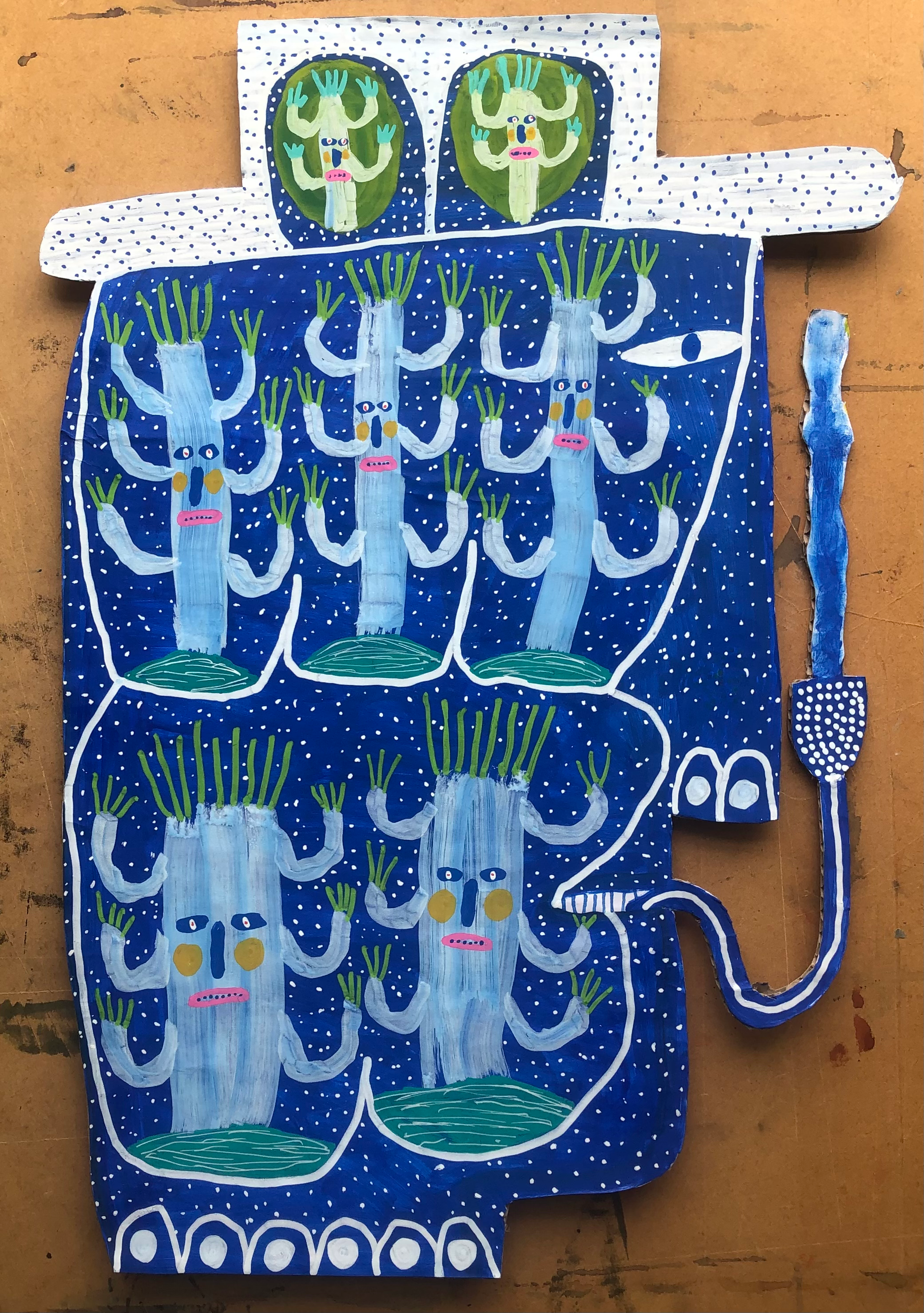 Man’s Head With Trees. 16.4” x 10.75”.