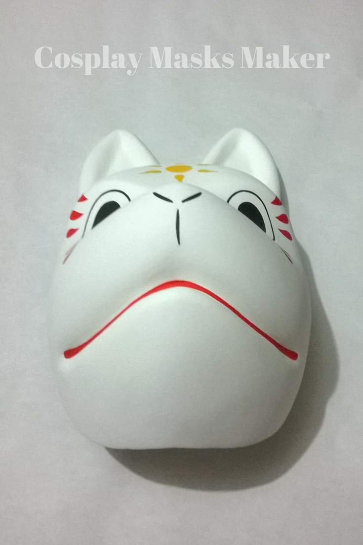 Thumbnail: Gin Kitsune cosplay mask from anime Hotarubi no mori e