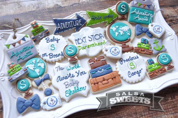 adventure awaits baby shower cake