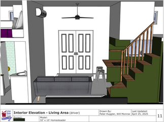 Driver 32' x 10' Tiny Home on Wheels Homesteader Floor Plan by Indigo River Tiny Homes #IRTHome49