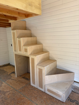 Stairs 32' x 10' Tiny Home on Wheels Homesteader Floor Plan by Indigo River Tiny Homes #IRTHome49