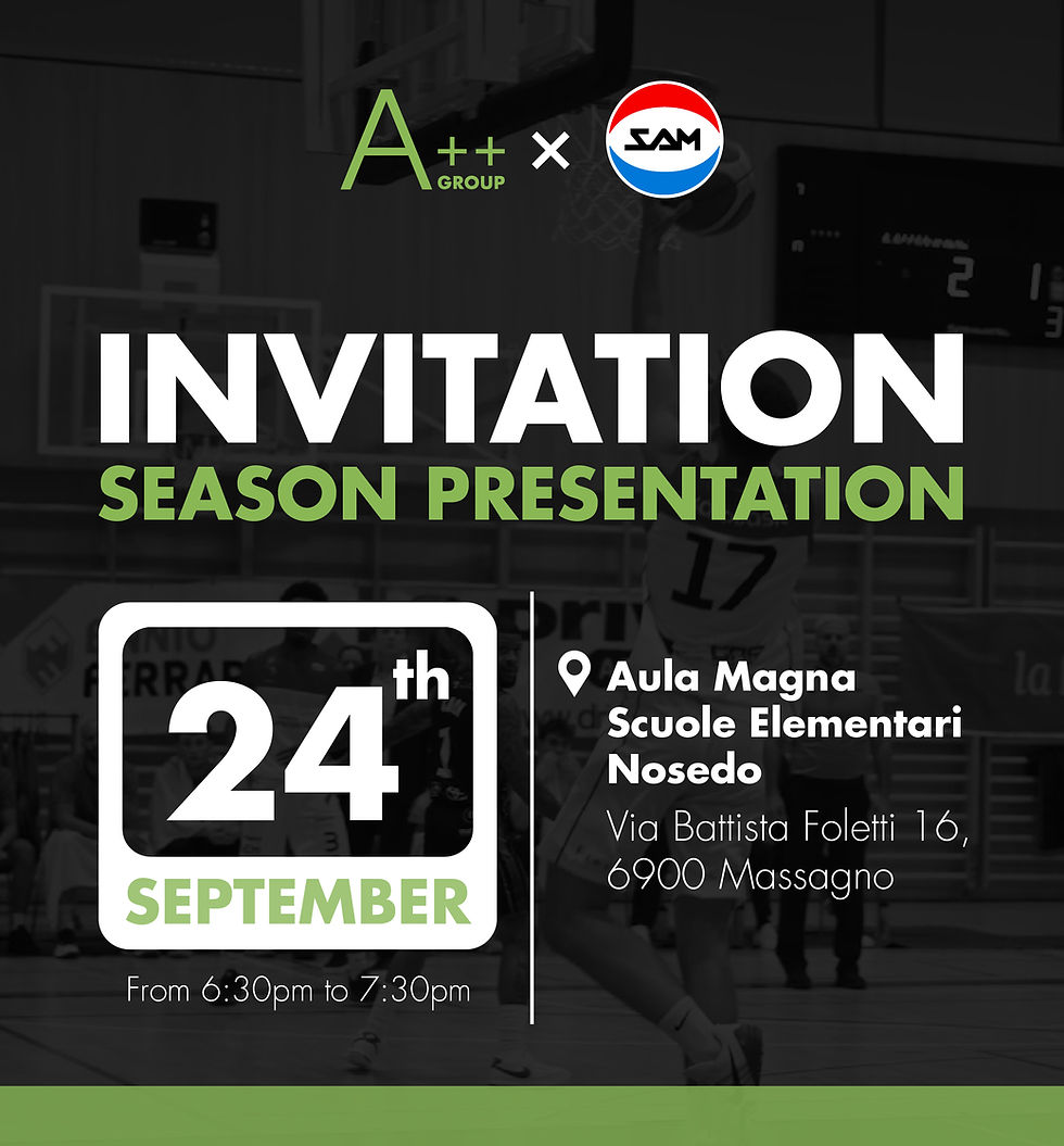 A++ Massagno: il 24 settembre la presentazione ufficiale della stagione 26/27