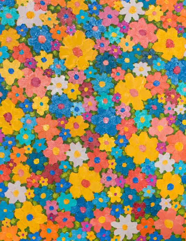 Painting "Hommage an die Blumen"