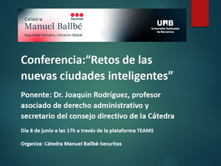 Conferencia:" Retos de las nuevas ciudades inteligentes", por el Dr. Joaquin Rodríguez