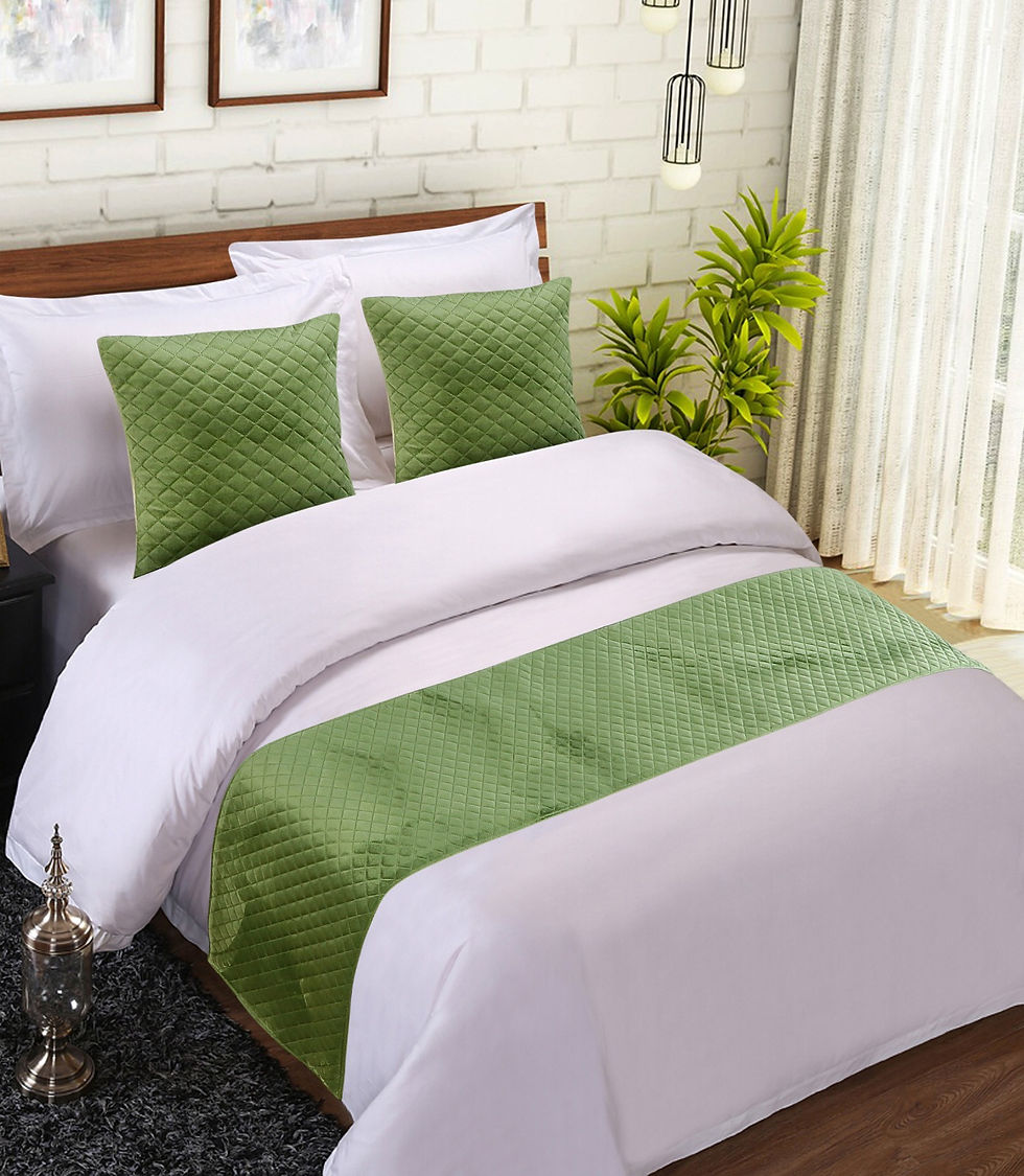 Hotel bed runner velvet