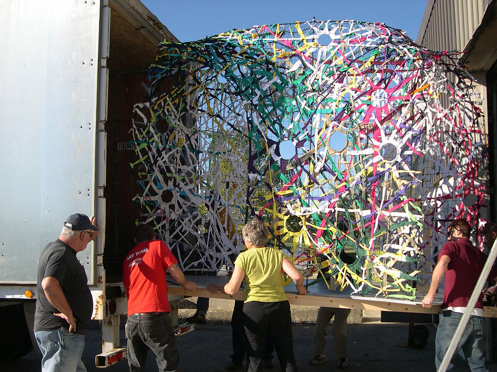 Loading the trucks for Grand Rapids