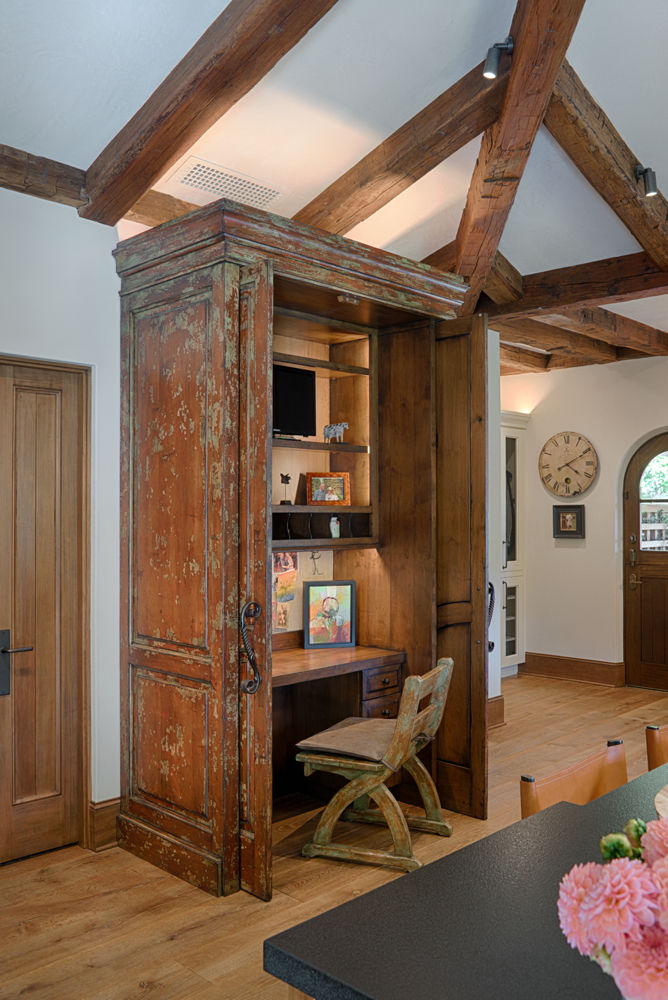 Kitchen office pocket doors