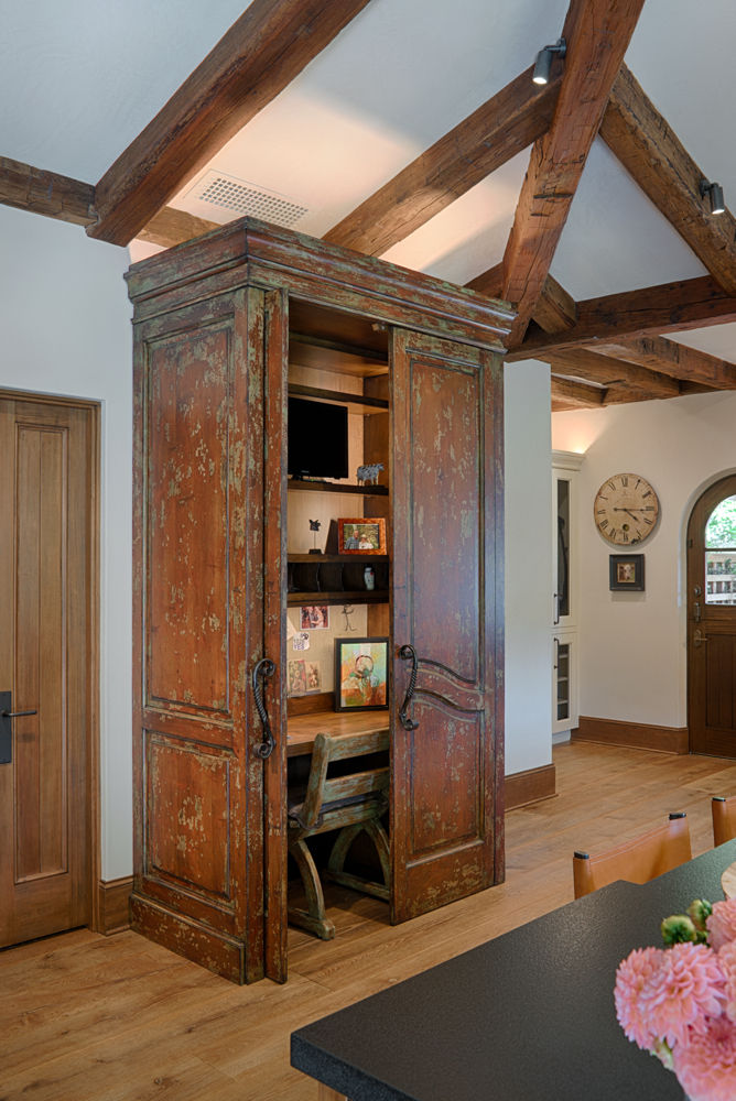 Kitchen office pocket doors