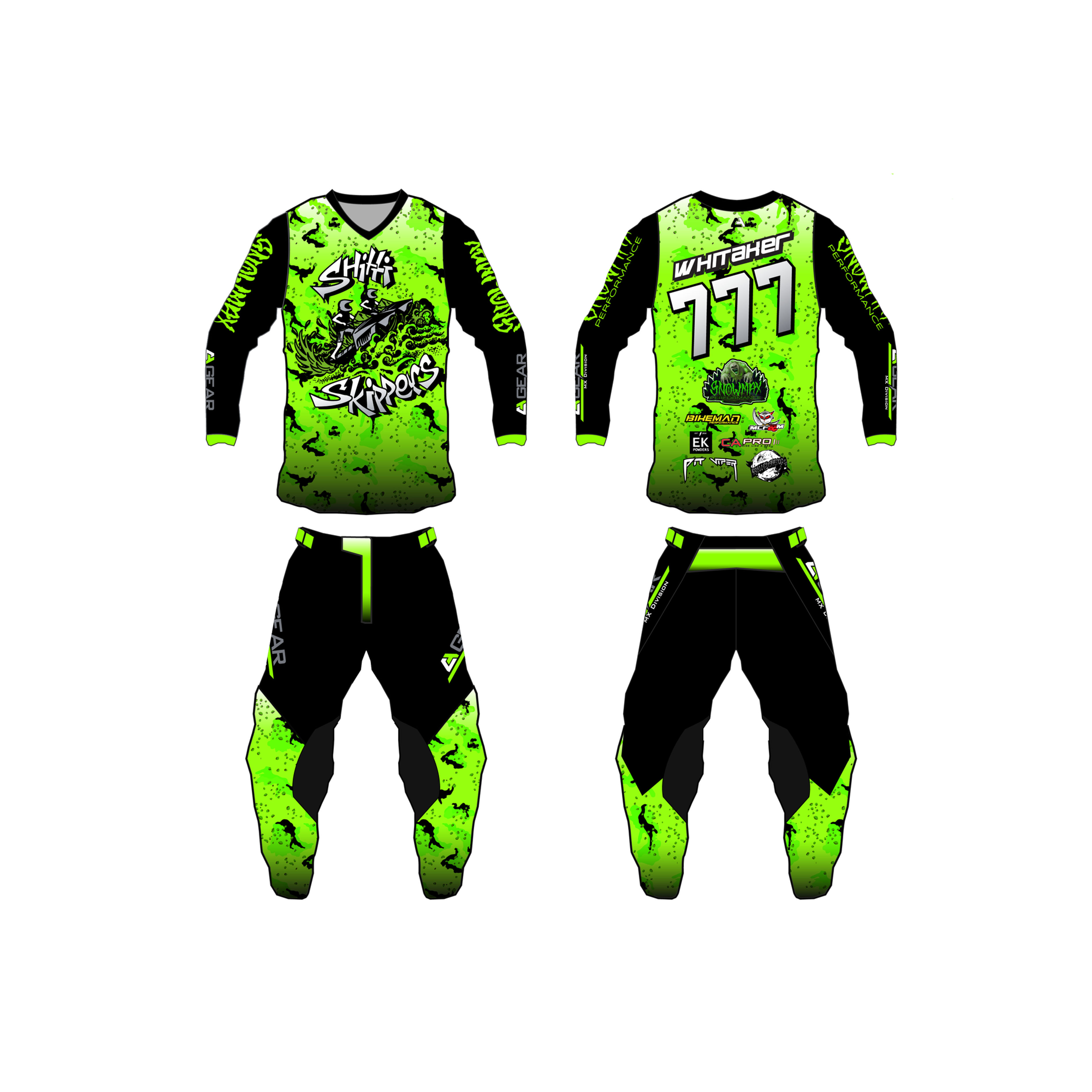Shitti Skippers 2023 - Full MX Set - Pants + Long Sleeve V-Neck Jersey