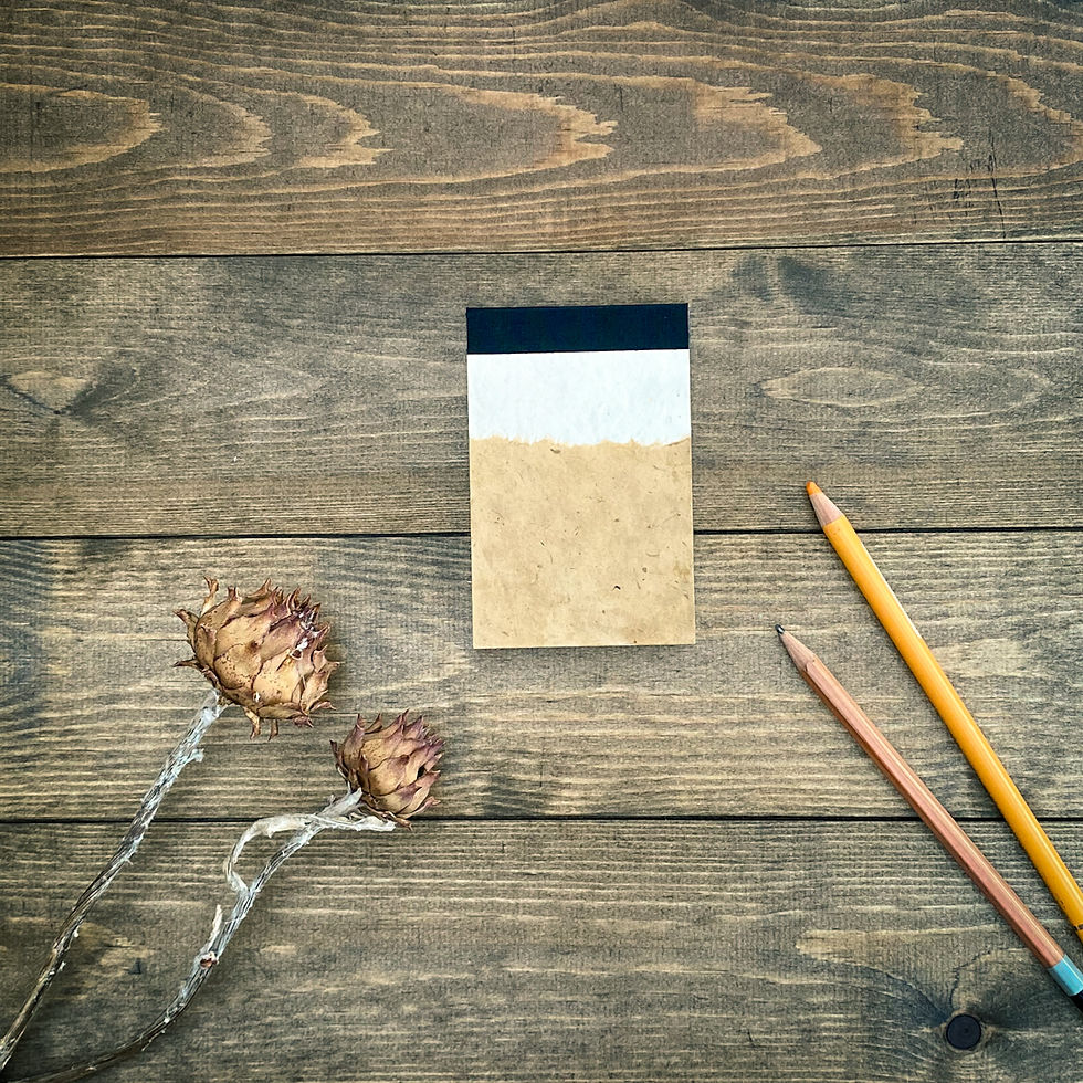 A handmade A7 sketchpad