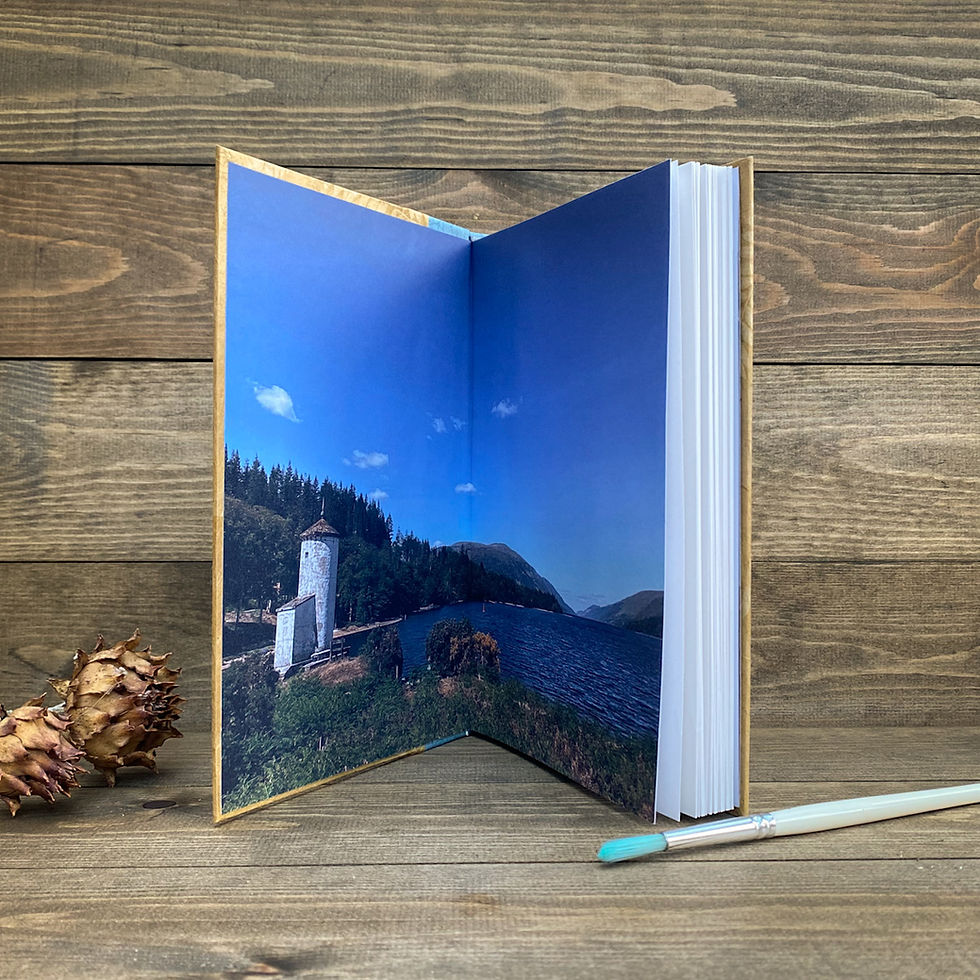 Thumbnail: A5 Handmade Sketchbook - Secret Scotland: Loch Lochy Lighthouse