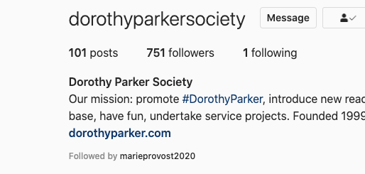 The Feed: @dorothyparkersociety
