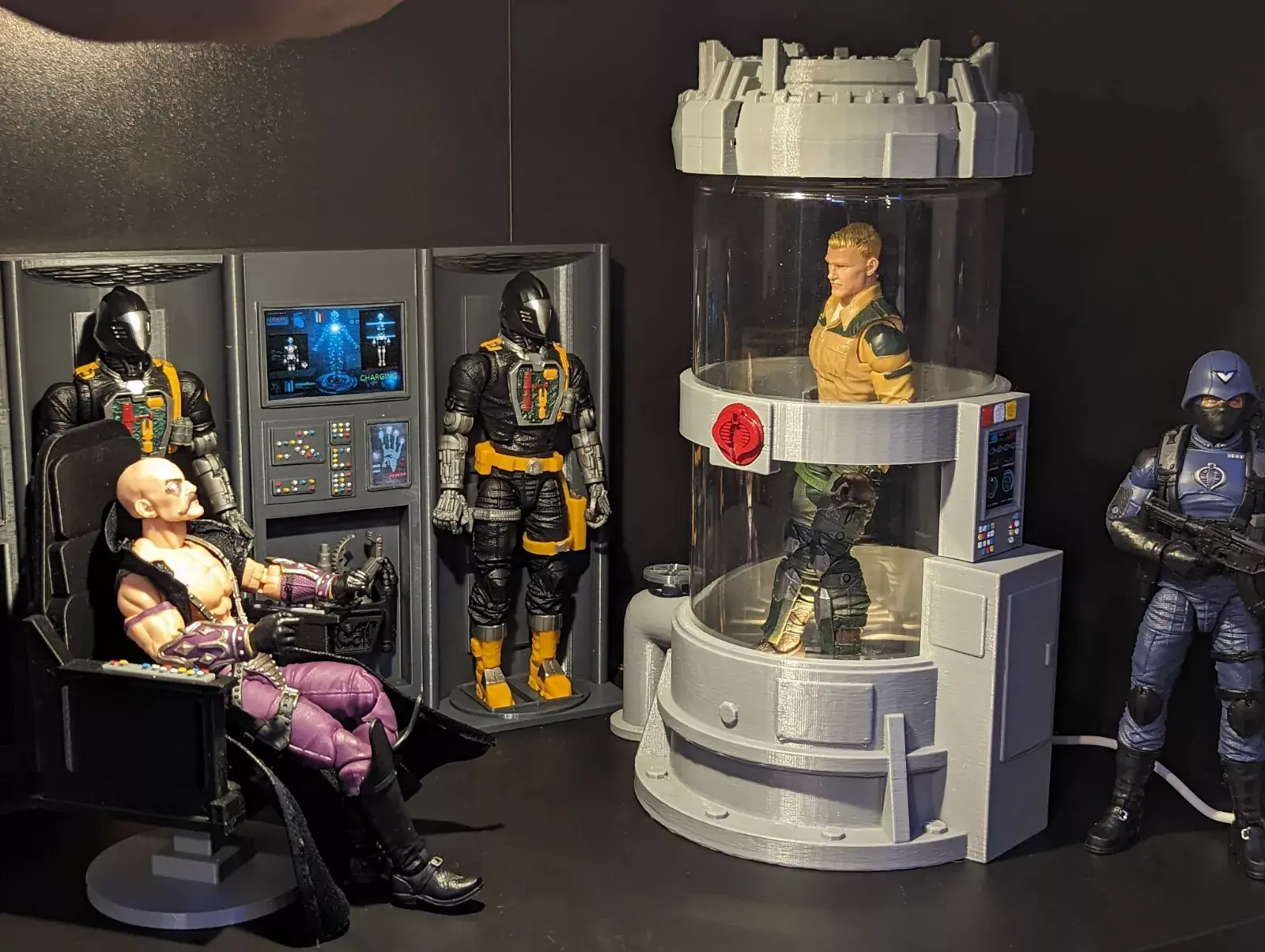 LIGHT UP COBRA STASIS CELL FOR CLASSIFIED G.I.JOE