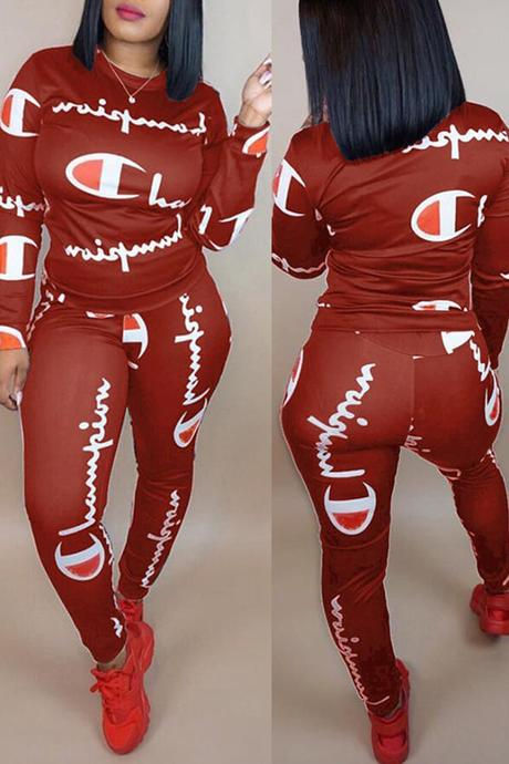 Thumbnail: Digital Print Letter, Winter 2 Piece Outfits