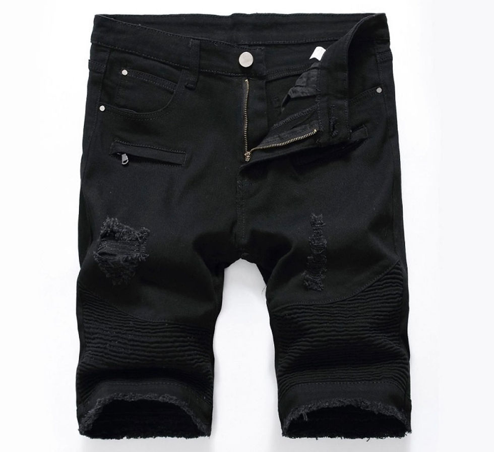 Thumbnail: Mens Denim Shorts Summer Casual Slim Fit Short High Quality Ripped Hole Jeans Sh