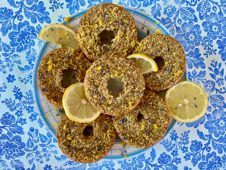 Lavender-Infused Lemon Poppyseed Donuts