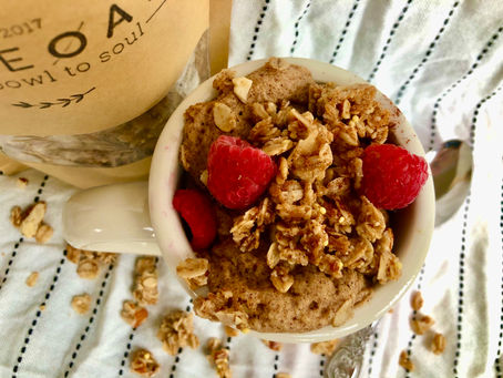 Layered Granola Mug Cake