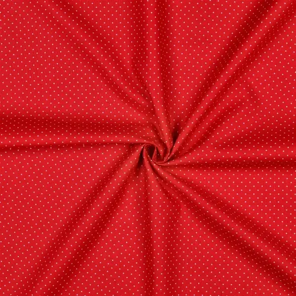 coton pois rouge