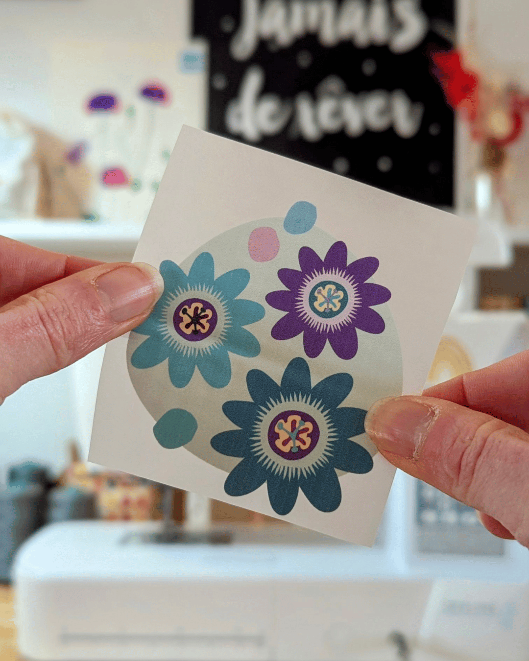 transfert textile PASSIFLORE