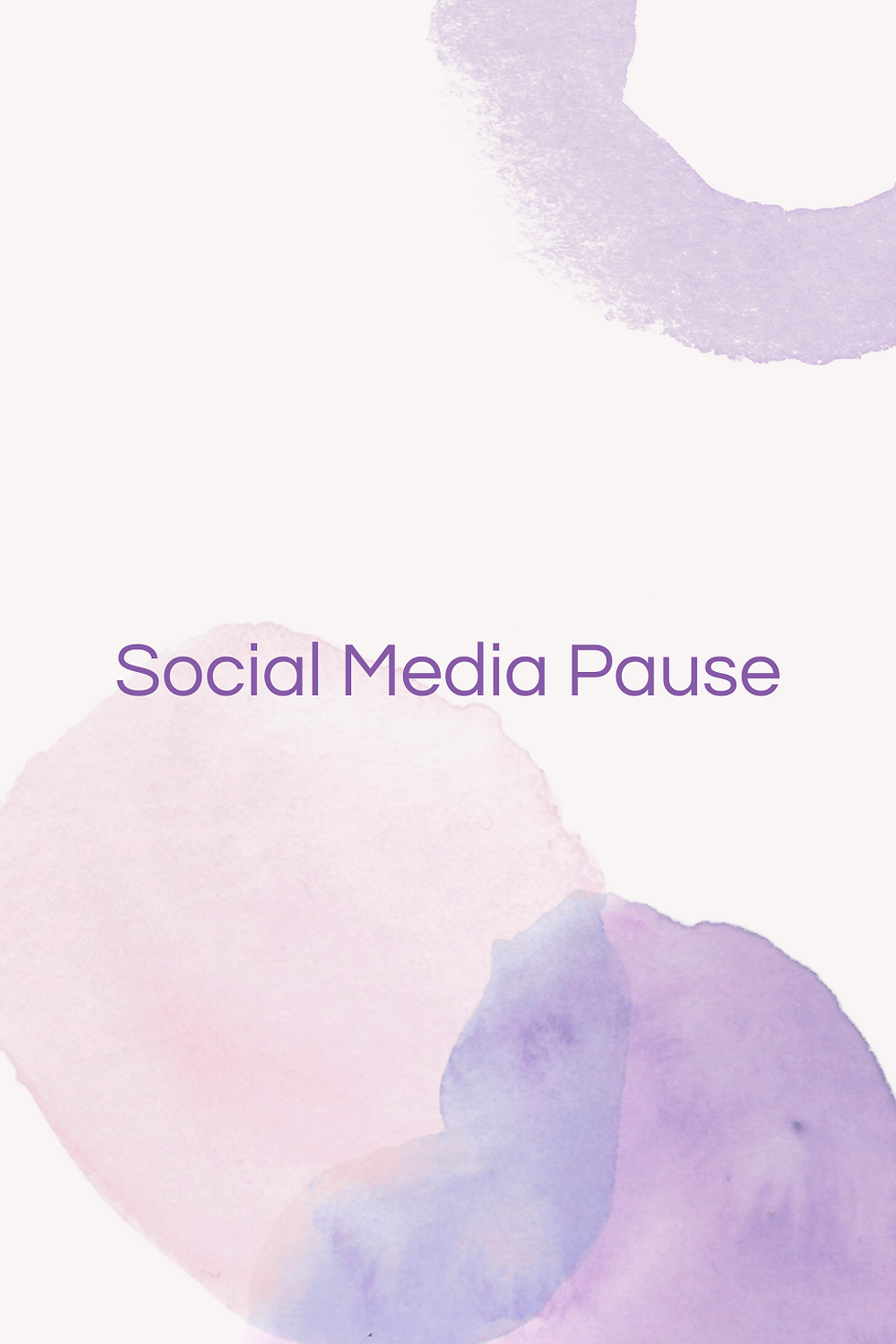 Social Media Pause: Pastelltöne, Aquarell-Effekt
