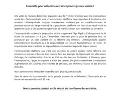 Réforme des retraites : ensemble le 6 juin pour le retrait et la justice sociale
