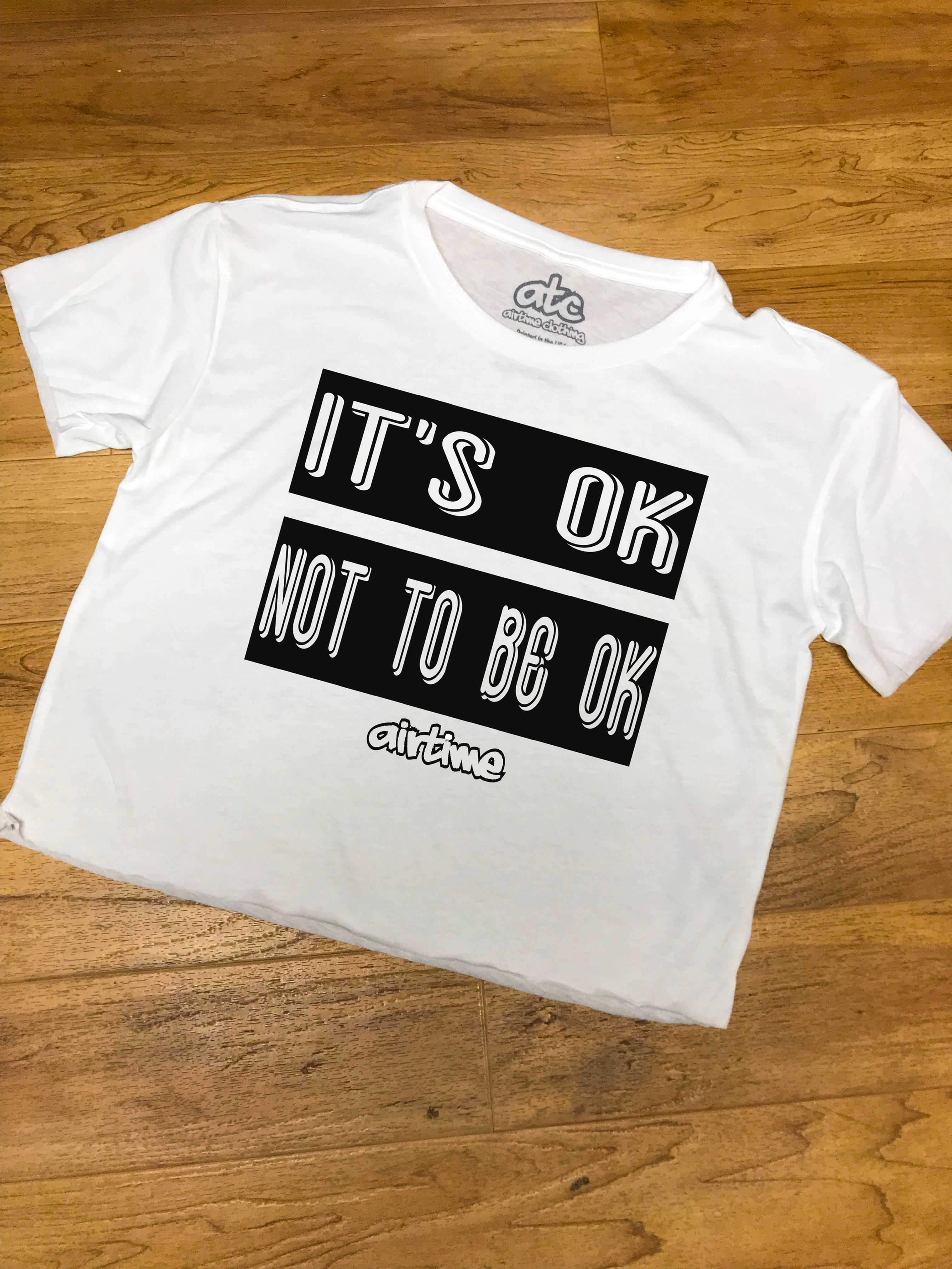 It's Ok Crop Top - White