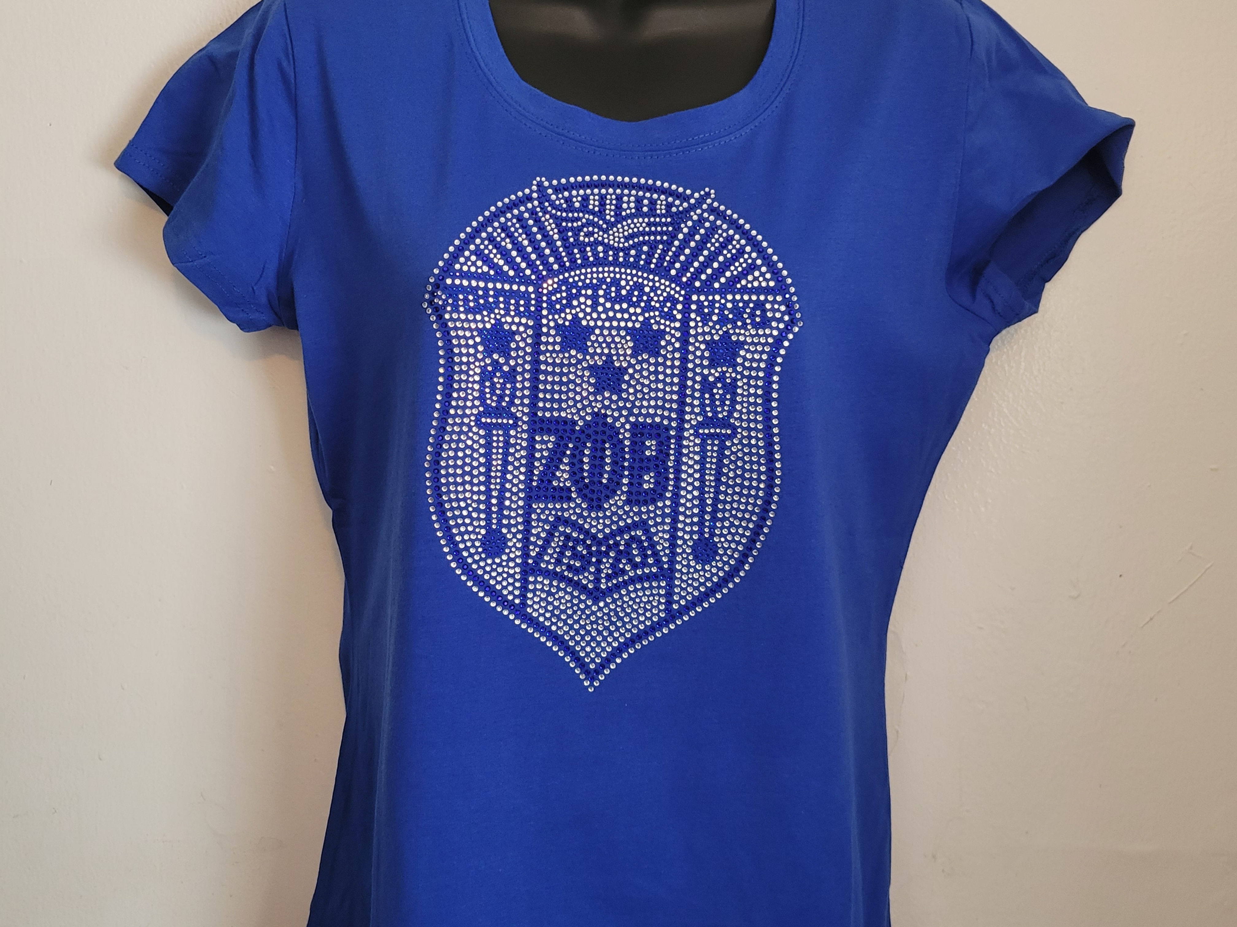 Zeta Blue Shield Bling Shirt