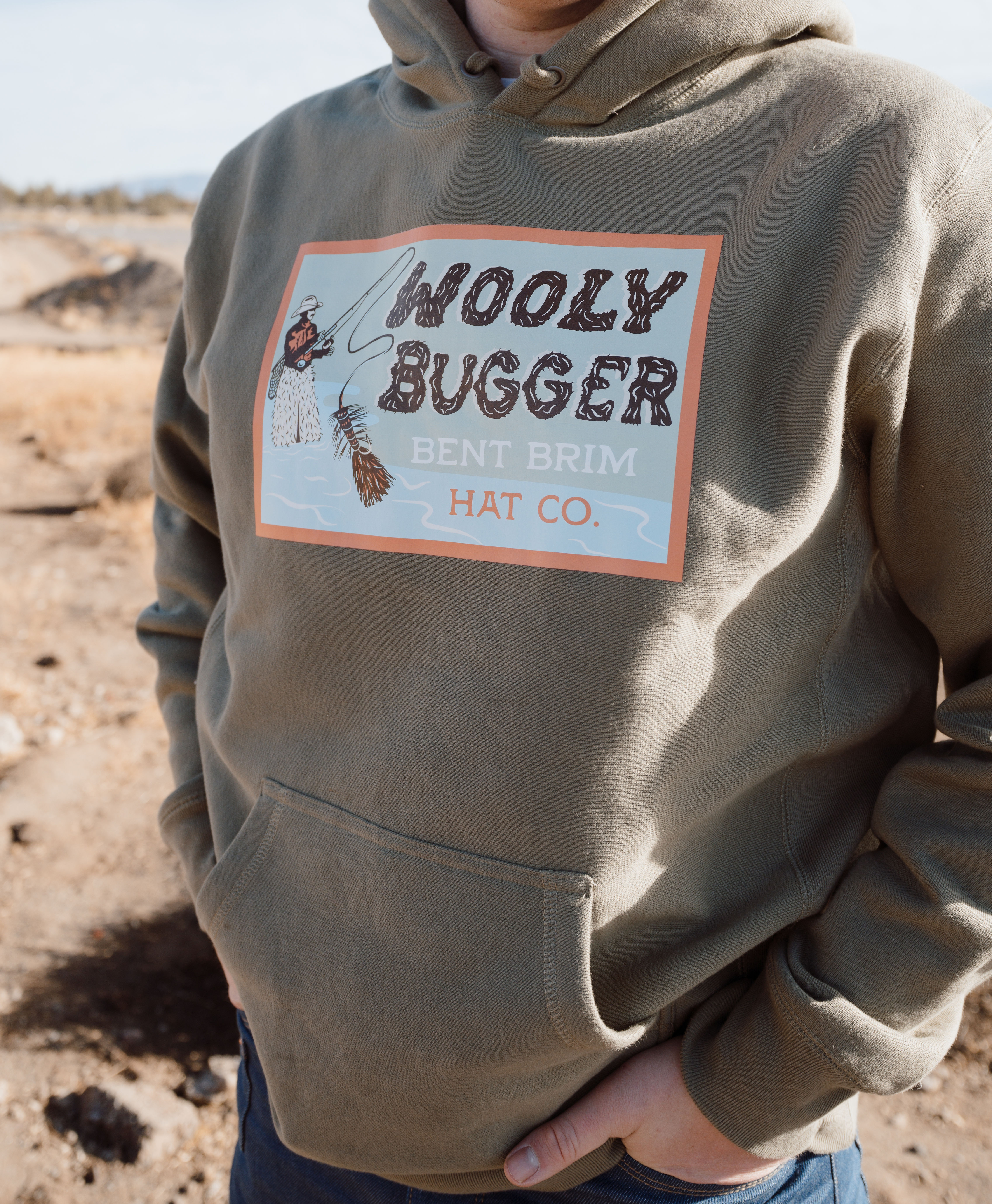 Wooly Bugger Olive Green Sweatshirt