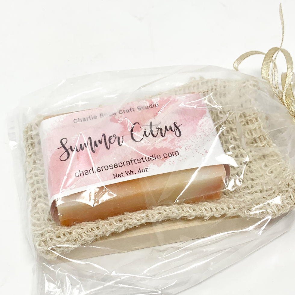 Soap Bundle (loofa and tray)