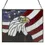 Thumbnail: 9.5"H Americana Eagle Stained Glass Window Panel