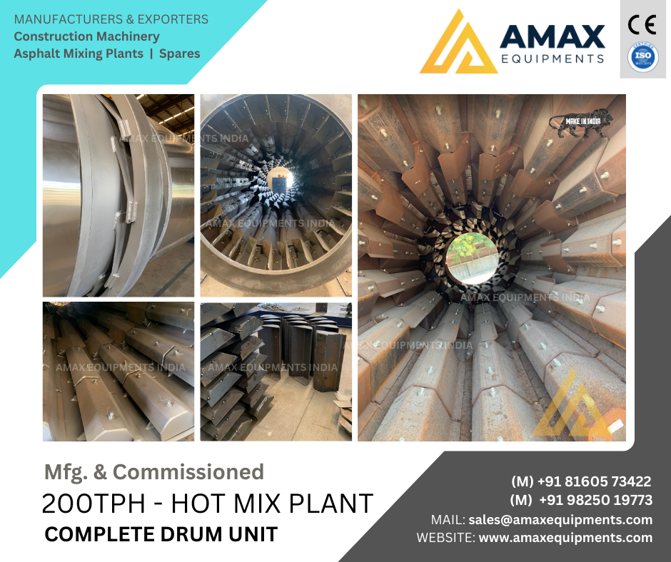 The Importance of Internal Flights (Liners) in a Dryer Drum of an Asphalt Hot Mix Plant