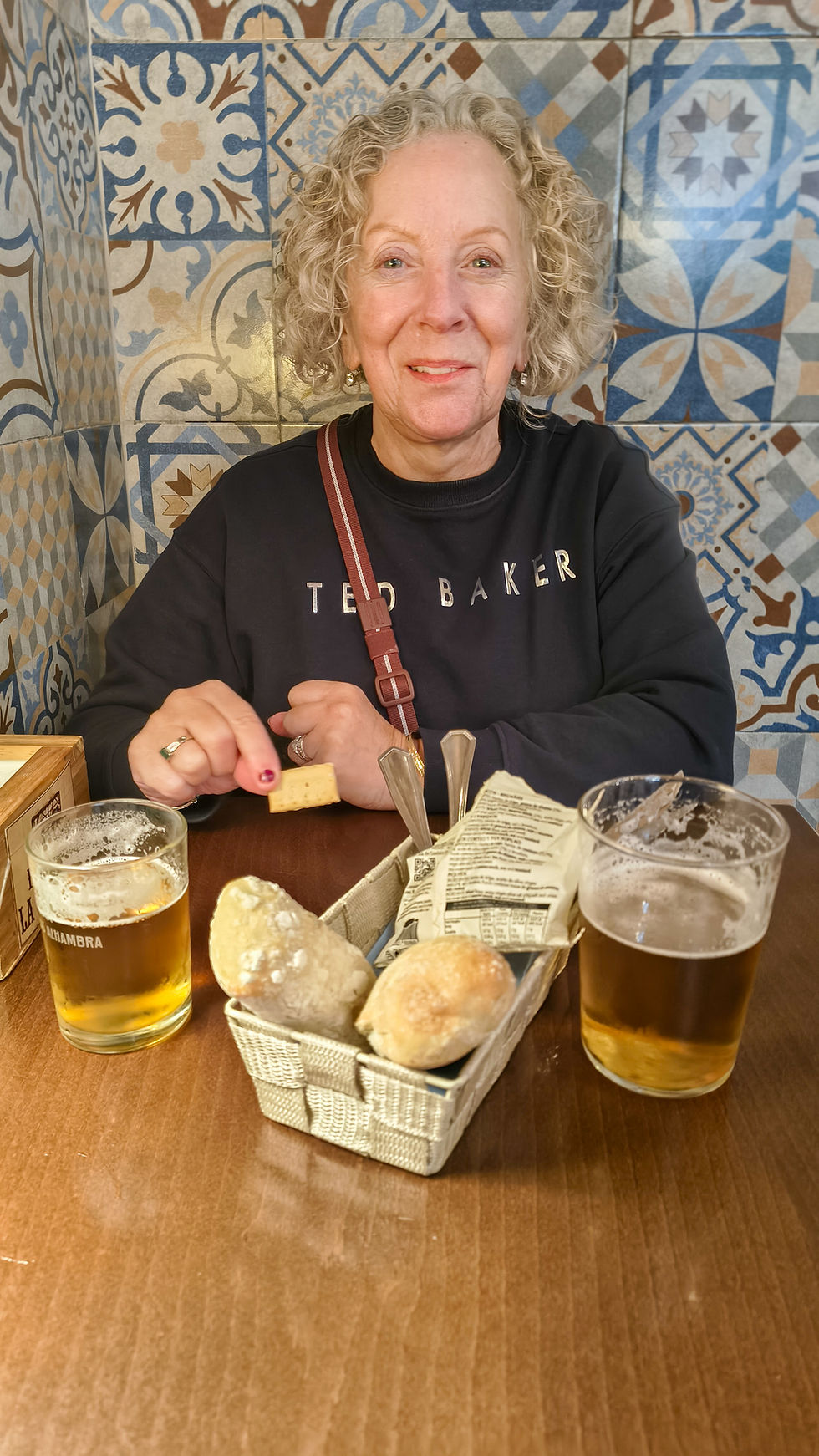 Lunch in Seville with the local Cruzcampo beer