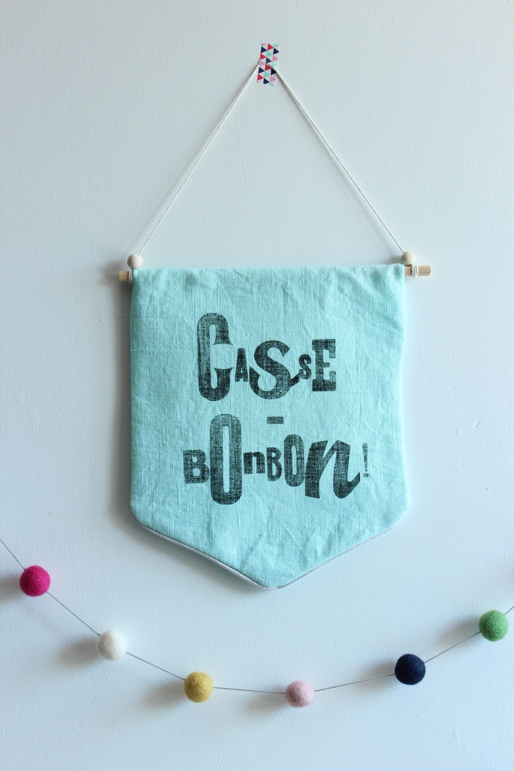 Fanion en lin personnalisé