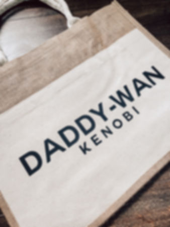 JUTE TOTE BAG  |  Daddy-Wan Kenobi