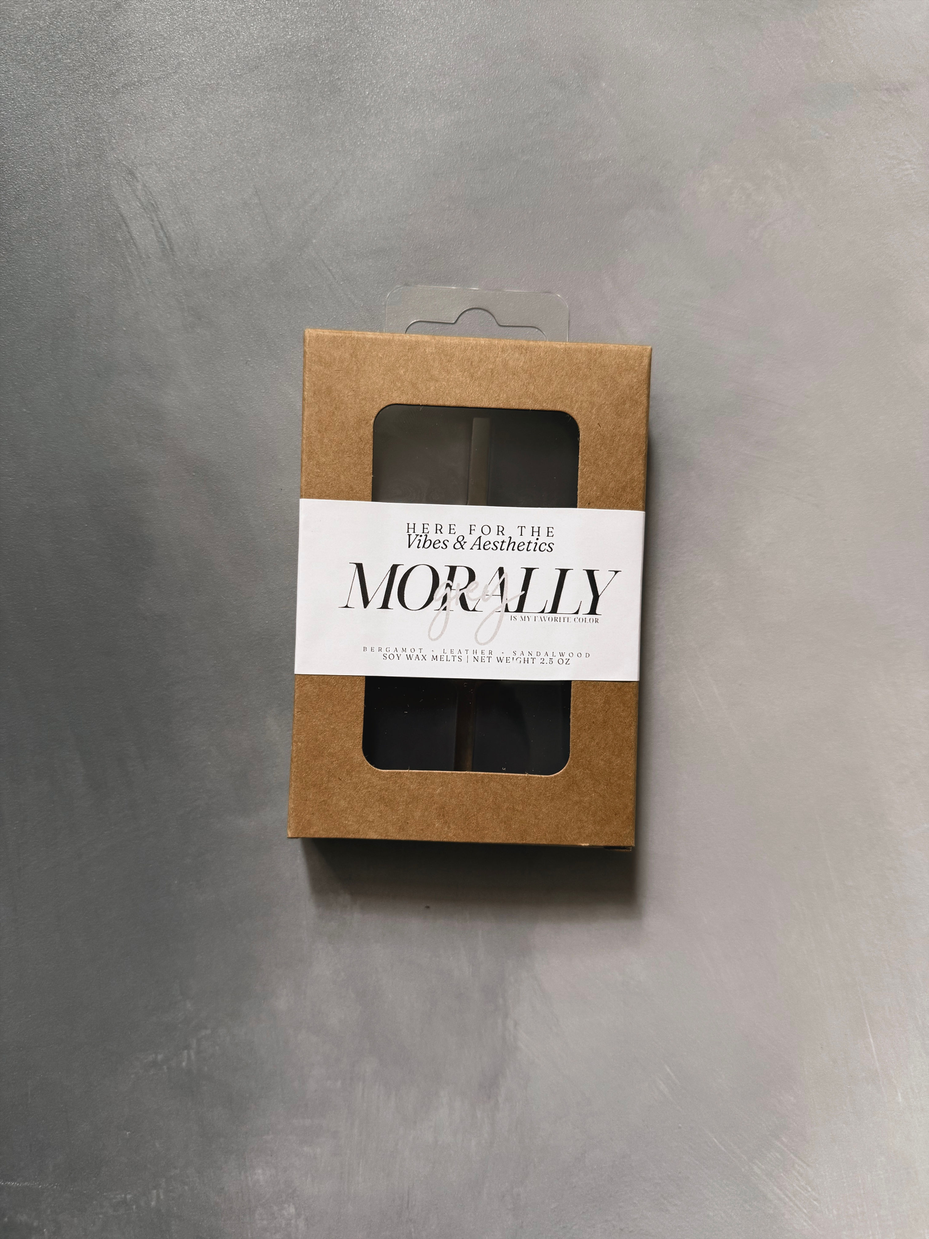 100% Soy Wax Melts  |  Morally Grey (2.5 oz)